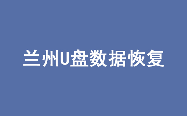 兰州优盘数据恢复公司